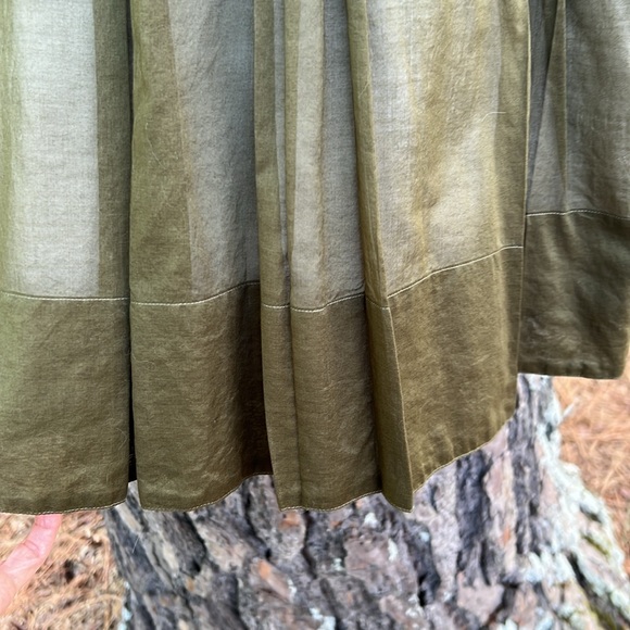 Talbots Moss Green Pleated Petite Skirt 6P - Picture 4 of 9